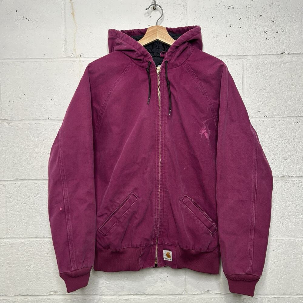 Vintage Carhartt Quilted Hooded Jacket “Wine Purple”